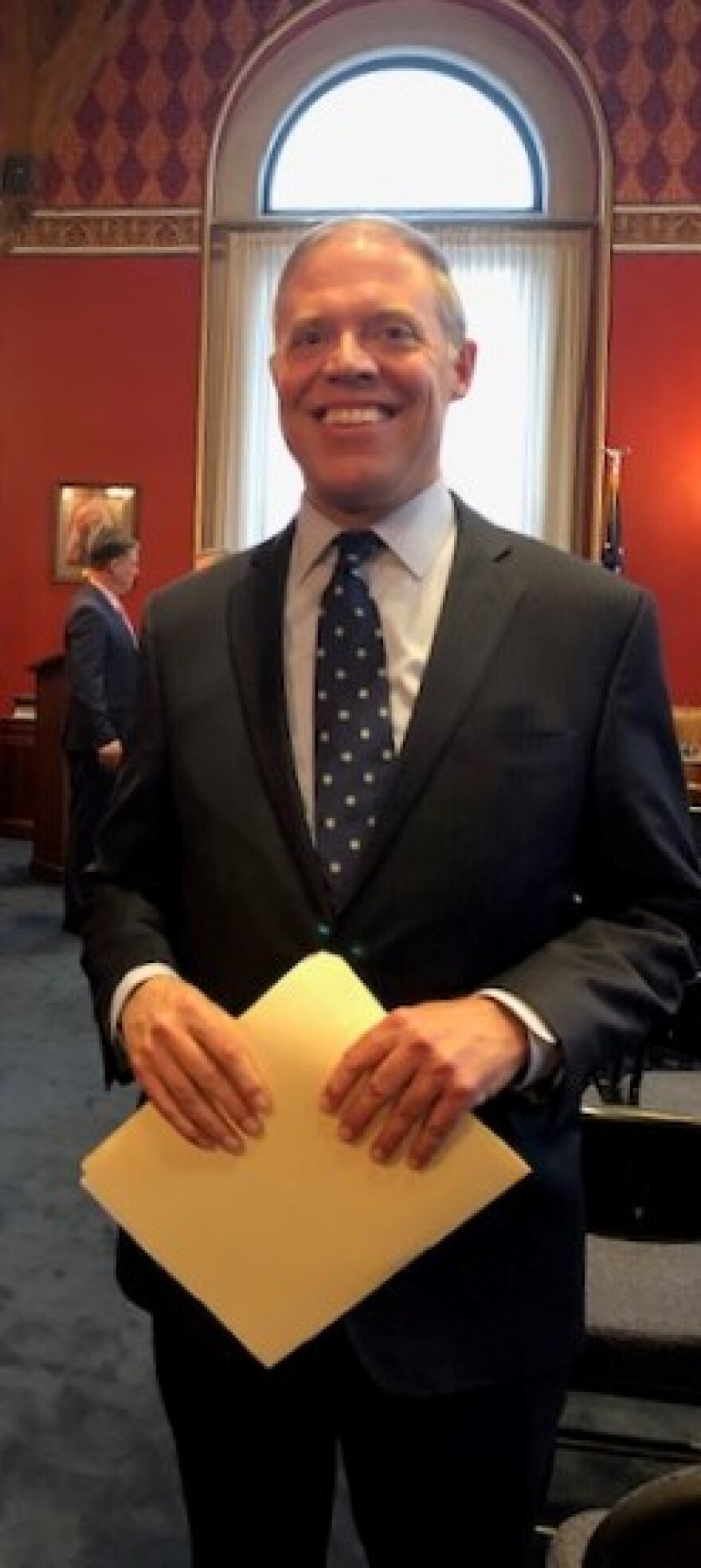 Assemblyman Will Barclay poses for a photo Tuesday after being elected minority leader.